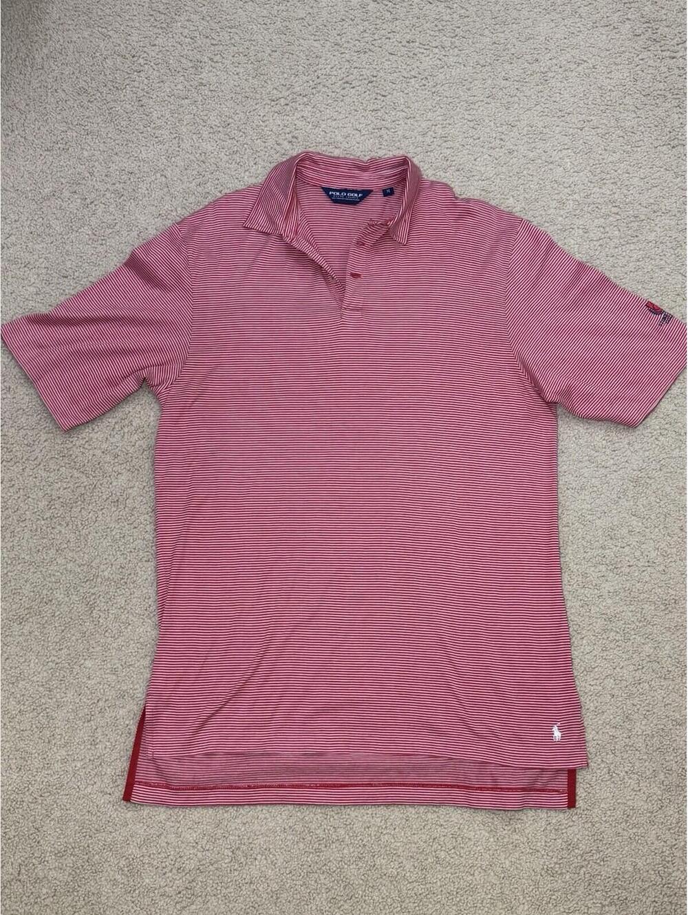 Polo Golf Ralph Lauren Striped Polo Shirt - Size M - Stone Harbor Golf Club